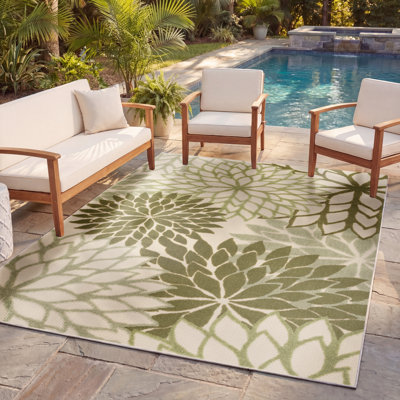 Tapis intérieur / extérieur floral Aril