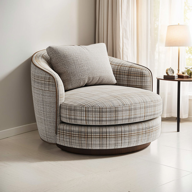 Fauteuil moderne à carreaux