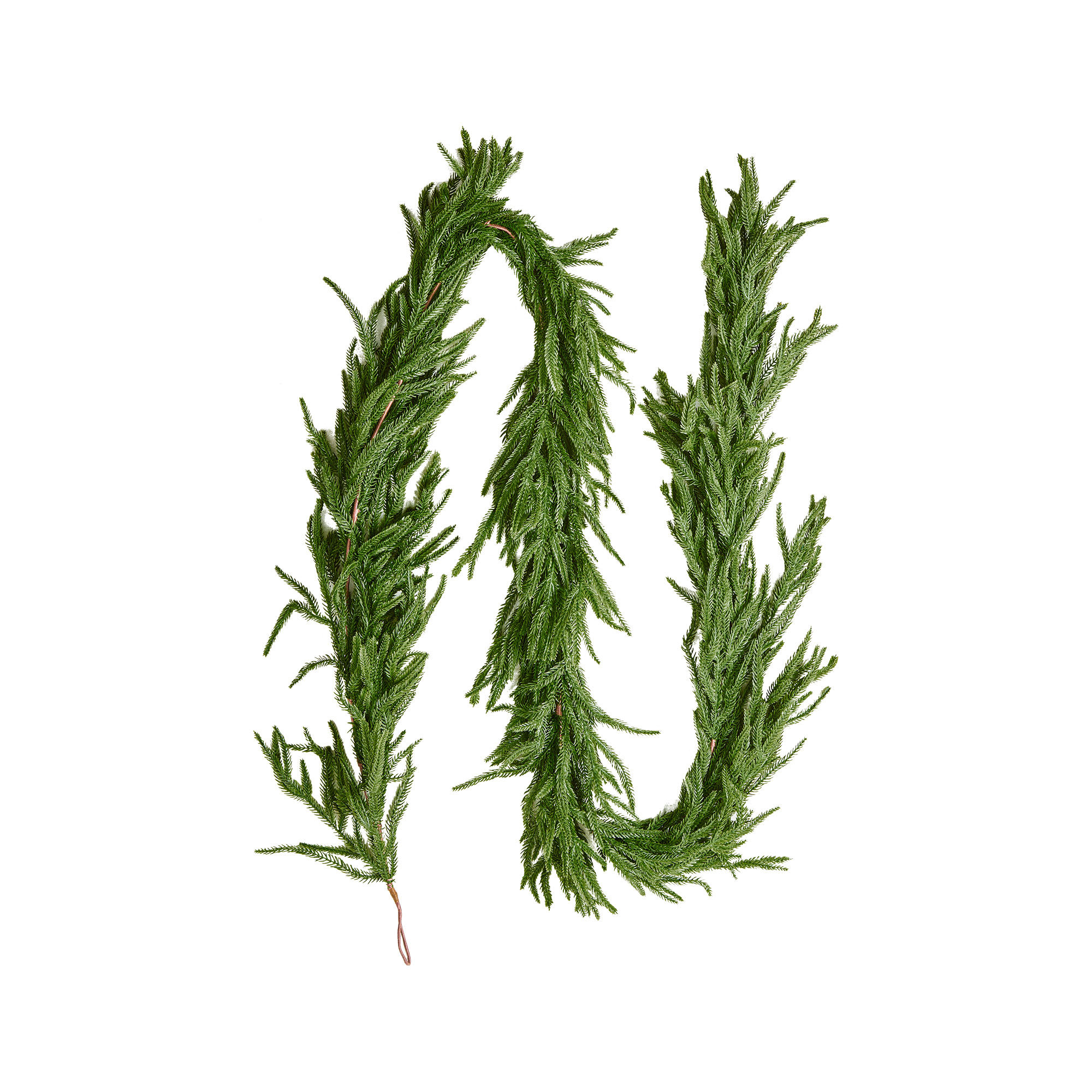 Faux Norfolk Christmas Garland 9Ft Artificial Greenery Xmas Decor for Fireplace, 9' L