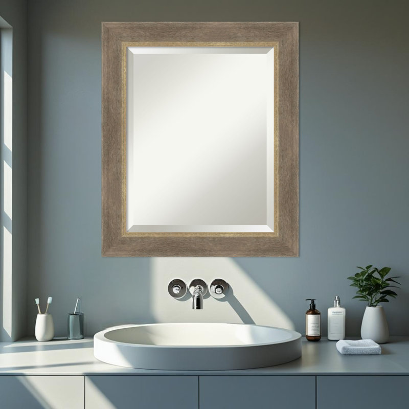 Miroir mural de salle de bain Driftwood, 24,75 po x 20,75 po