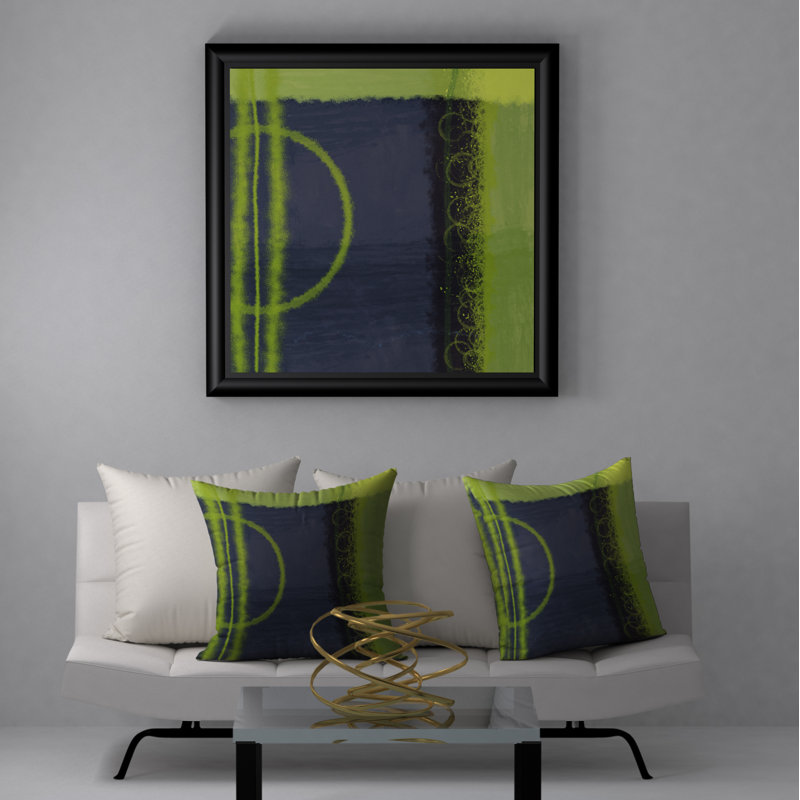 Abstract Throw Pillow, 20" H x 20" W