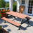 Outdoor HDPE Picnic Table Benches Set , Rectangle Patio Dining Table Bench Set, Anti-Rust Long Life Span-1380415377