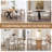 Linen Upholstered Solid Wood Side Dining Chairs-1716318608