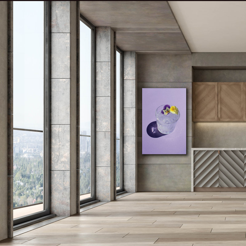 «Lavender Water With Pansies» par Incado, art mural sur toile, H 60 po x l 40 po x P 1,5 po