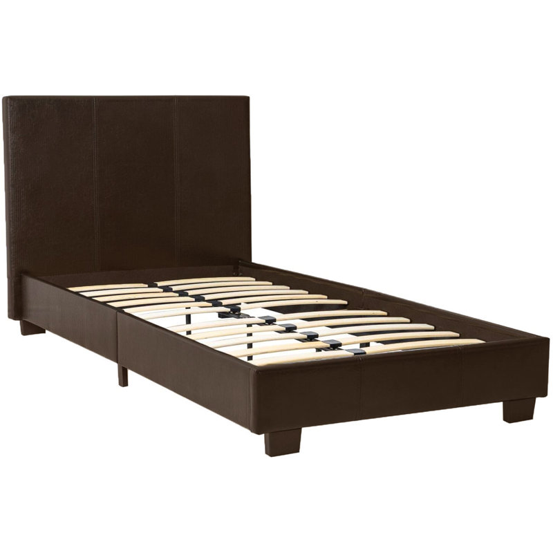 Upholstered Bed Frame, Single (3'), Brown