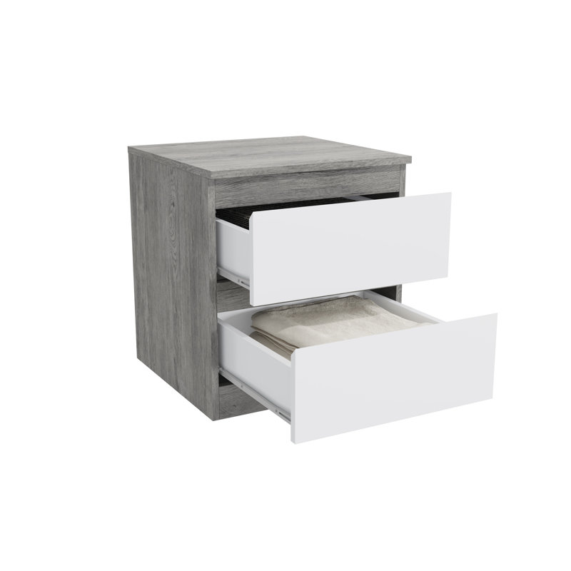 Lukman 45cm W Manufactured Wood Bedside Table
