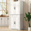 Armoire de cuisine de 71 po de hauteur avec 3 organisateurs coulissants, armoire de rangement Farmhouse-945948785