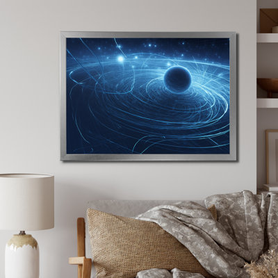 Blue Solar System Magnetic Galaxy - Print