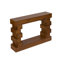 Console géométrique empilable en bois avec finition naturelle chaleureuse