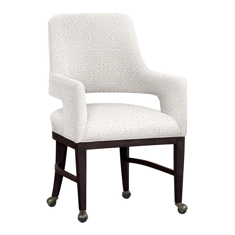 Chaise avec accoudoirs Josie, Perigold Elements - sable blanc, Espresso