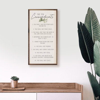 " Ten Commandments Greenery "