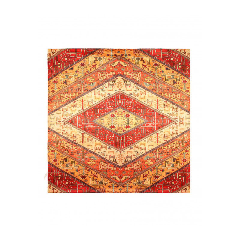 Shemena Hand Knotted Area Rug in Gold
