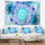 Tapisserie abstraites et cercles ondulés turquoise-28495253