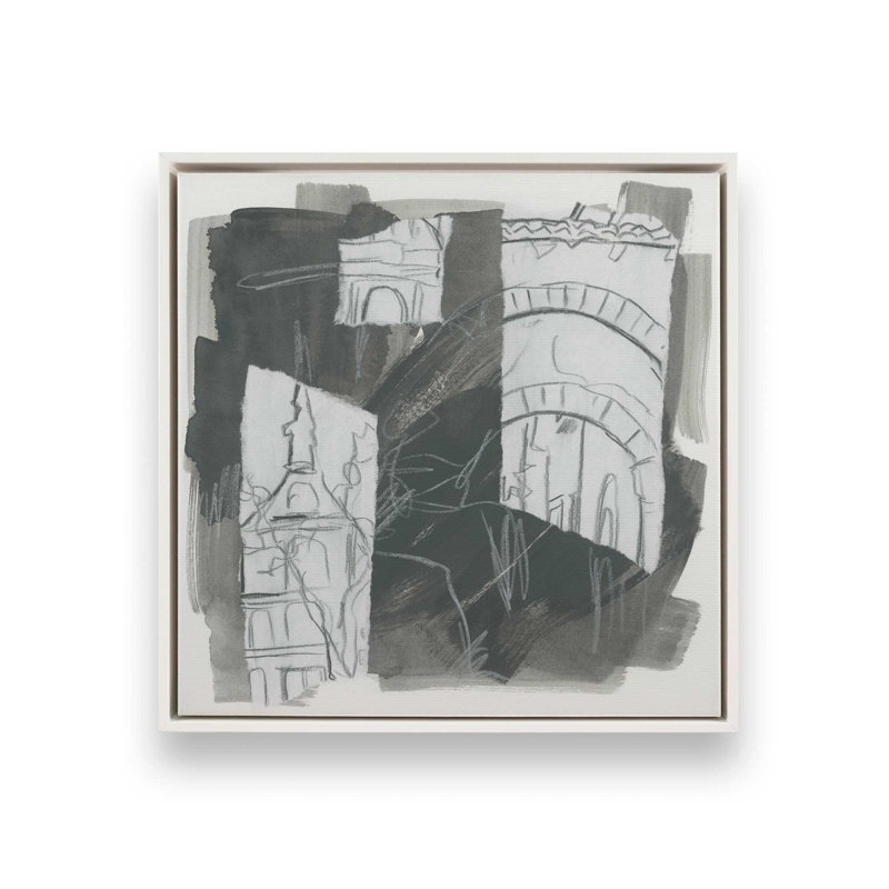 «Street Shadows II» par June Erica Vess, reproduction d'art sur toile, H 30 po x l 30 po, Blanc