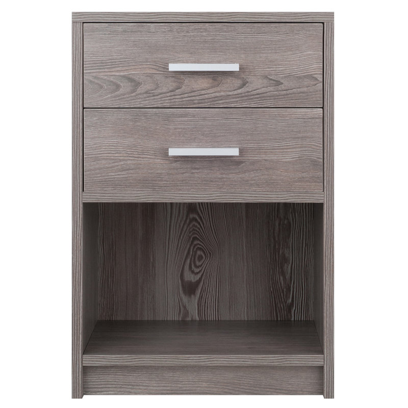 Crass 2 - Drawer End Table, Ash Gray