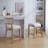 26.5" Counter Stools Set Of 2,Upholstered Counter Height Bar Stools With Comfy Back,Solid Rubber Wood Frame,Backrest, Footrest,Armless Barstools For Home Bar,Kitchen Counter-1604721565