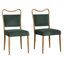 Chaise de salle à manger rembourrée en velours Mid-Century avec structure en métal grain de bois-1567952963-1571699650