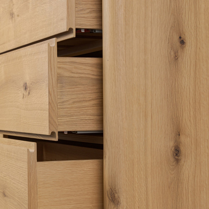 Novella 4 Drawer Dresser-Natural Oak Veneer Thick Random