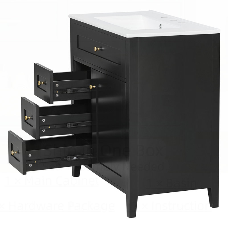 Meuble-lavabo moderne avec rangement spacieux et fabrication en panneau de fibres à densité moyenne durable, pour des salles de bain organisées et élégantes.