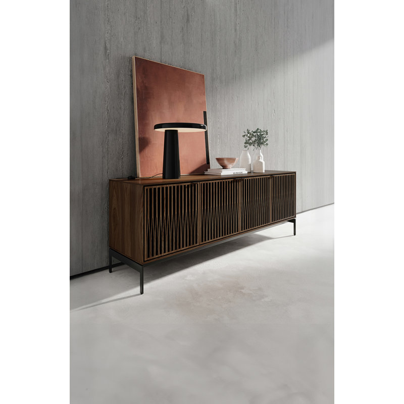 Elements - Cabinet with Console Base - Tune Door, Natural Walnut