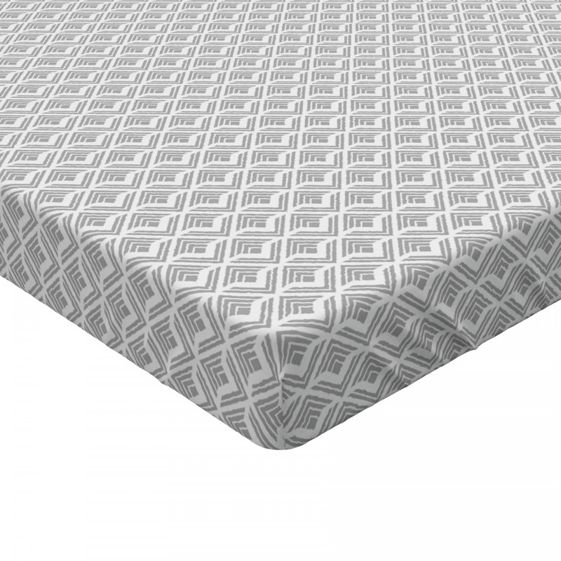 Microfiber Geometric Fitted Sheet, Twin XL Fitted Sheet