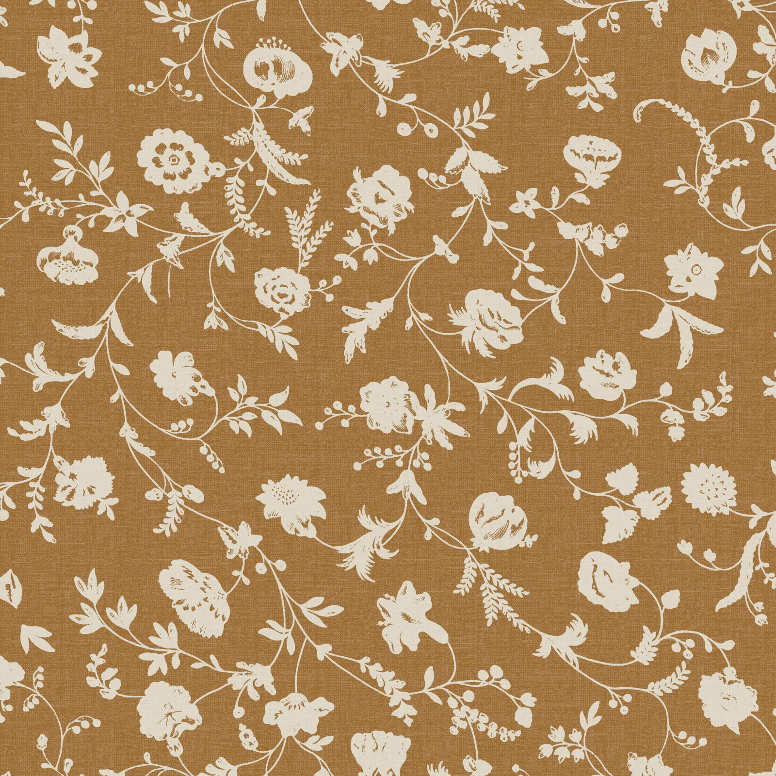 Tomey Wingback Headboard, Queen, Robina Floral Ochre