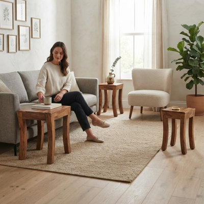 Castellon Solid Wood Nesting Tables