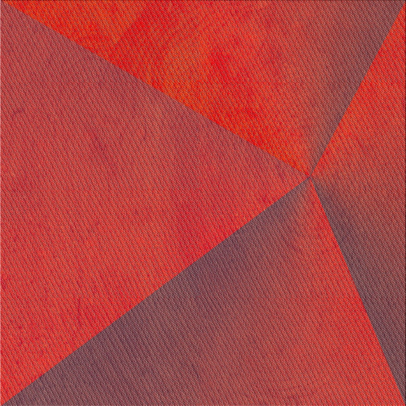 Tapis rouge / brun Ericka, Carré 4 pi