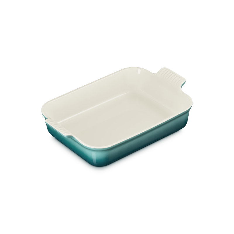 Le Creuset Stoneware Heritage Rectangular Baking Dish, 4 Qt. - Blue Riviera, 4 qt