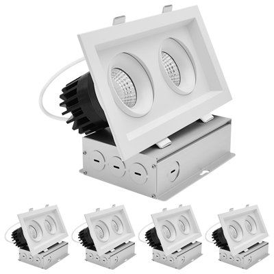 Projecteur encastré rectangulaire à 2 têtes DEL Luxrite
