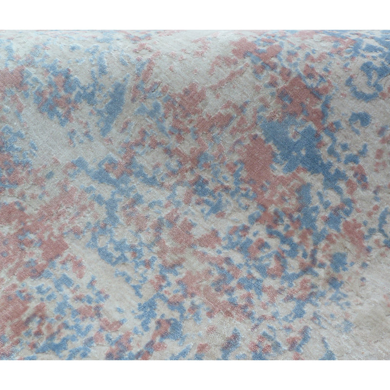 Cassina Abstract Area Rug in Pink, Rectangle 8' x 10'