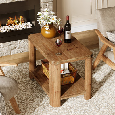 Solid Wood End Table