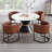 Upholstered Faux Leather Dining Chair Modern Arm Chair-2112371608-2112371610
