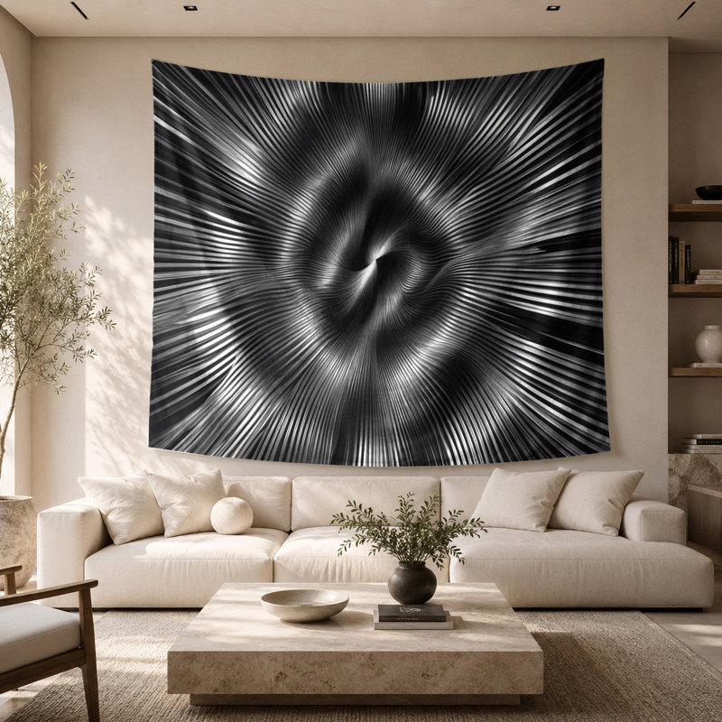 Tapisserie murale Op Art, 68 po x 80 po