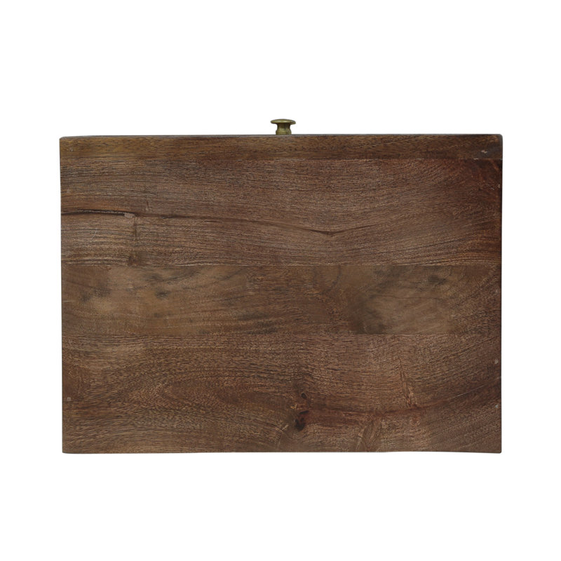 Table de chevet en bois contemporaine avec 3 tiroirs et pieds en fer