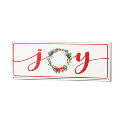 Clara Holiday Metal Sign - Joy