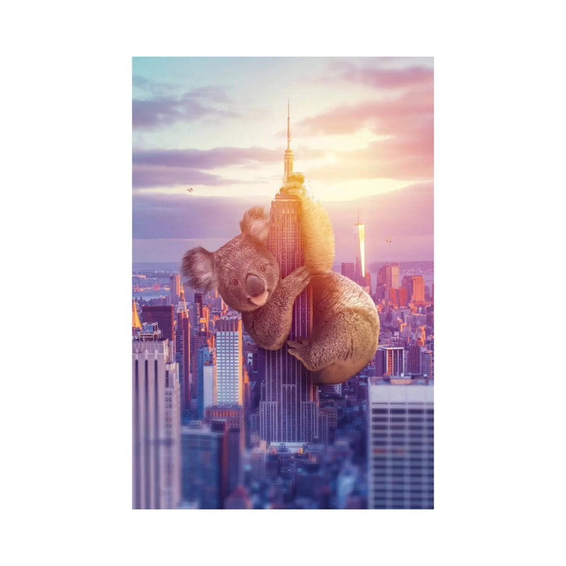 Koala Kong NYC by Soaring Anchor Designs - Gallery-Wrapped Canvas Giclée on Canvas, Canvas, 20.32 cm H x 30.48 cm W