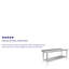 Table de préparation et de travail Woodford en acier inoxydable avec dosseret et tablette inférieure-56212530