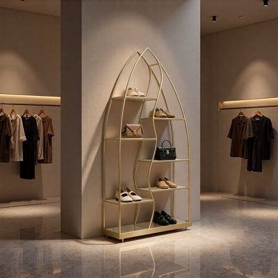 Double Leaf Iron Display Shelf