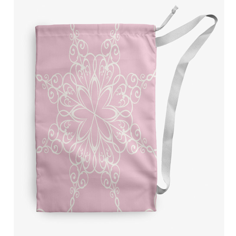 Fabric Laundry Bag with Handles, Medium (36" H x 28" W), Pink