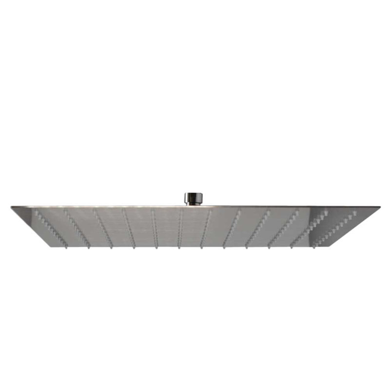 Pomme de douche à pluie haute pression carrée 16 po, Nickel satiné