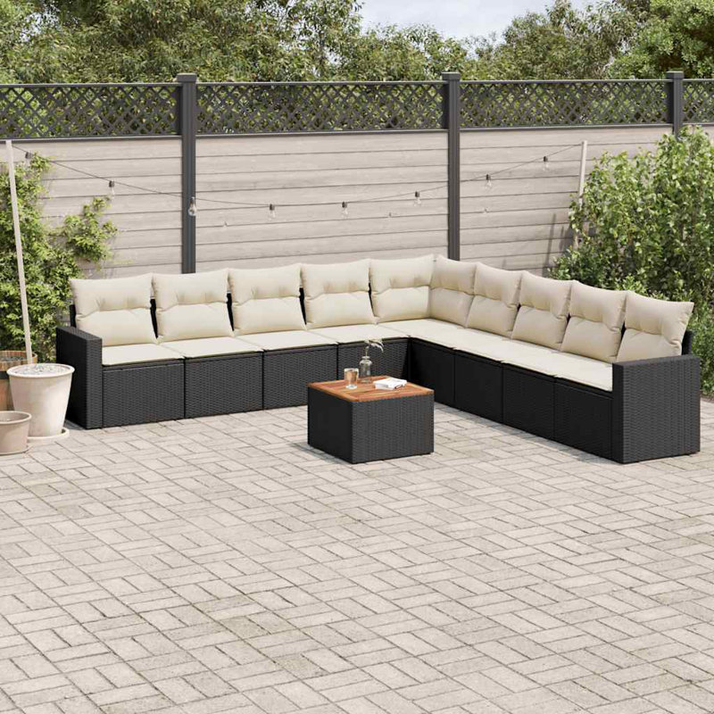 Ensemble de canapé de jardin Vidaxl - noir