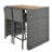 5-Pieces Outdoor Patio Wicker Bar Set