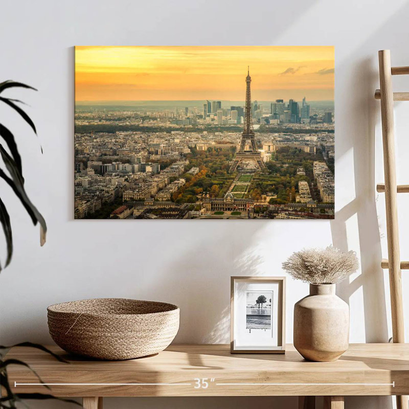 Nicci soleil couchant sur Paris, H 16 po x l 24 po