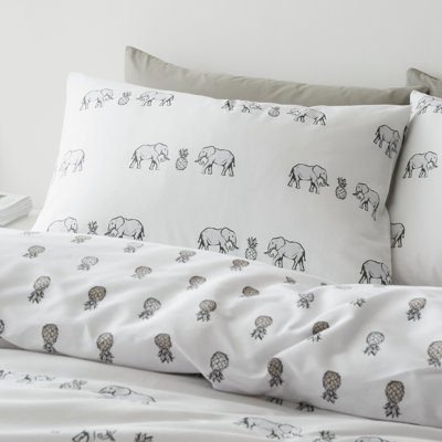 Pineapple Elephant Tembo Cotton Duvet Cover Set