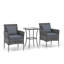 Ensemble de meubles de patio 3 pièces avec chaises rembourrées et table basse en verre trempé Ebern Designs-1092580725