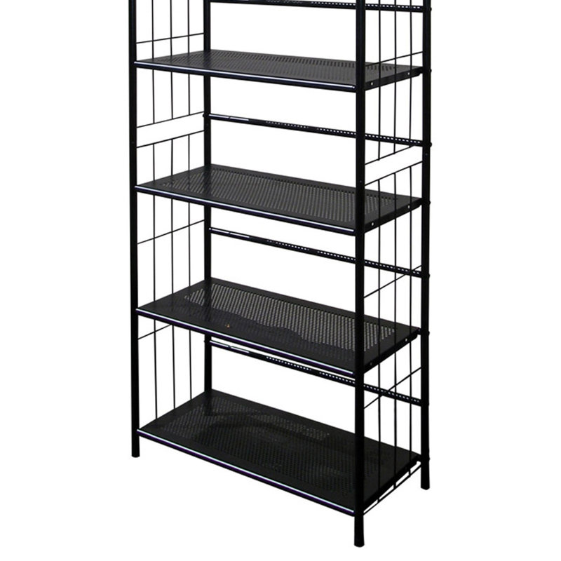64" Tall 5-Tier Corner Metal Bookcase / Book Shelf