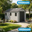 Abri de jardin ALTIBLOOM 7 x 11 pi en résine avec plancher, gris