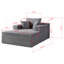 Méridienne convertible pour l'intérieur - surdimensionné en velours côtelé avec accoudoirs larges et coussins décoratifs, fauteuil confortable avec canapé-lit, sans assemblage requis, jaune gingembre