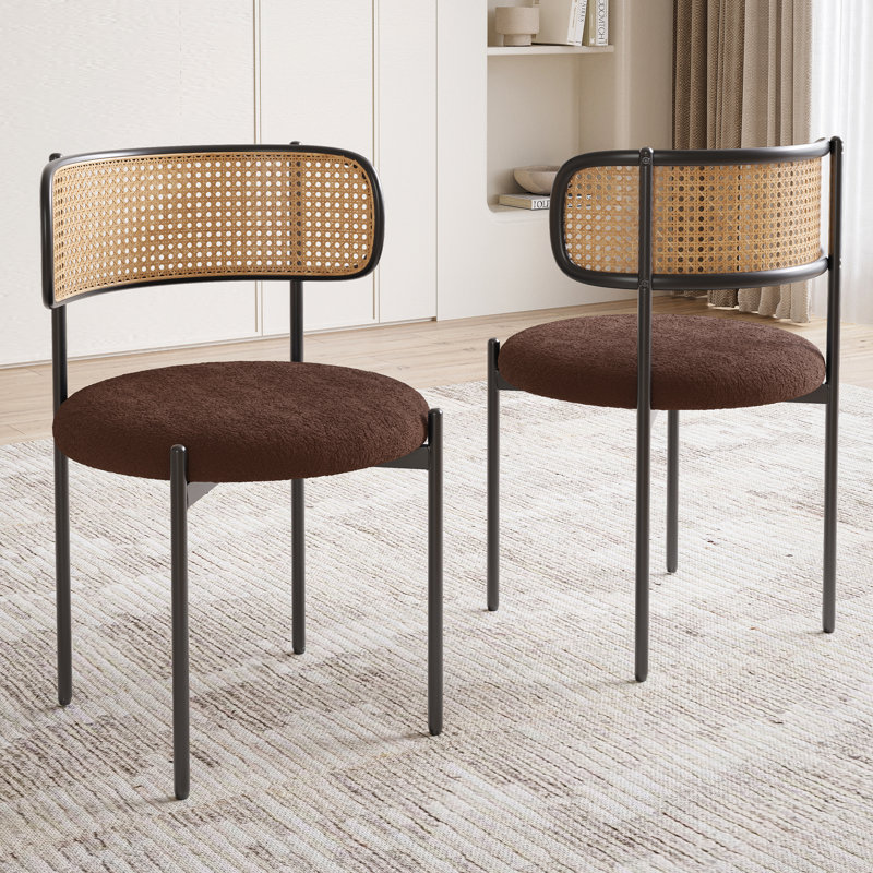 Chaise d'appoint en tissu Amett, Brun